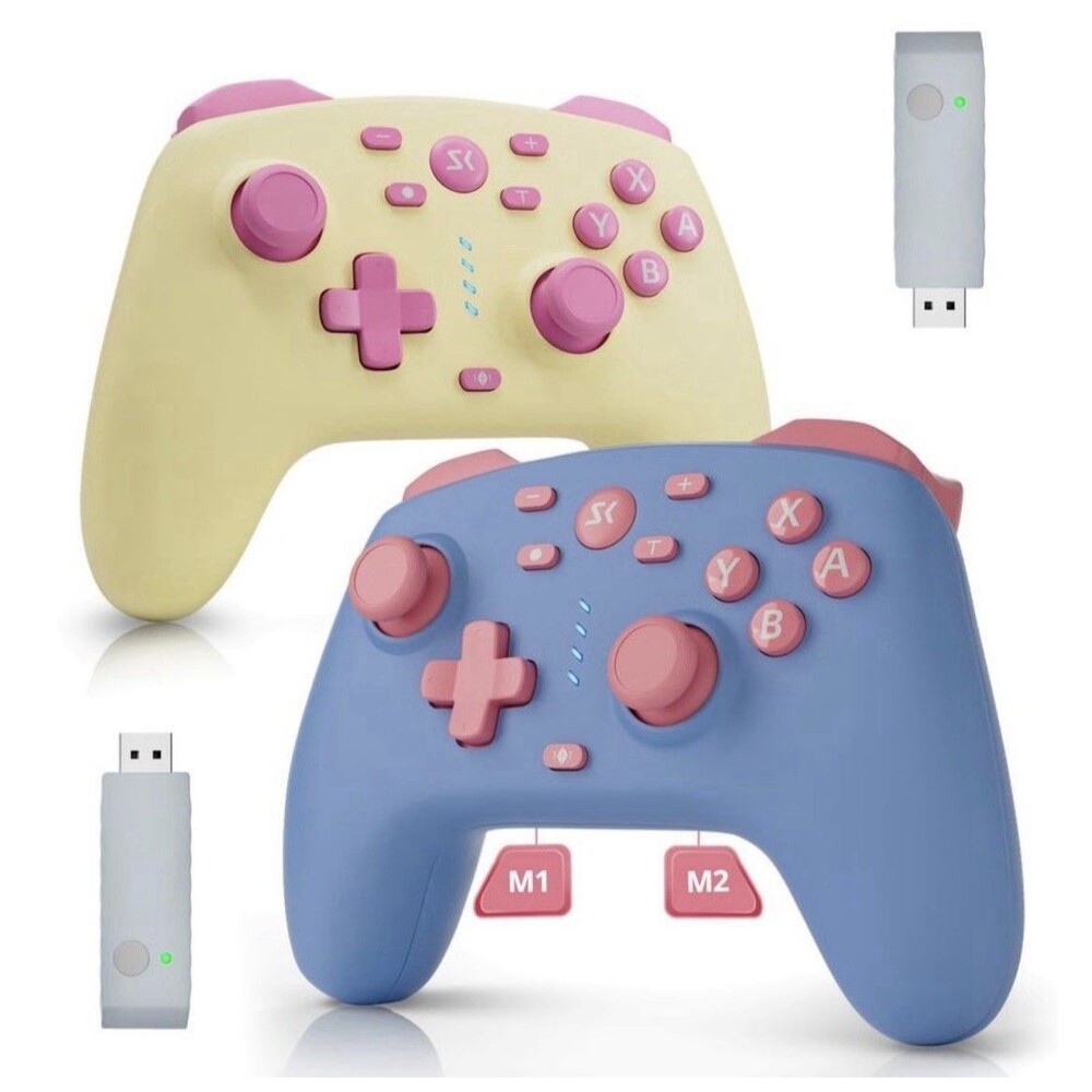 Wireless Switch Controller for Switch Lite OLED - Hall Effect Triggers, Turbo, 2